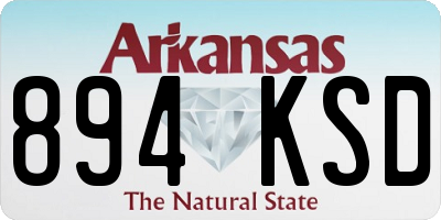 AR license plate 894KSD