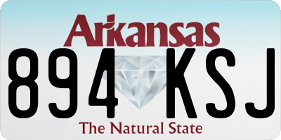 AR license plate 894KSJ