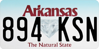 AR license plate 894KSN