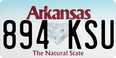 AR license plate 894KSU