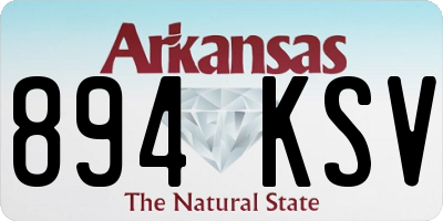 AR license plate 894KSV