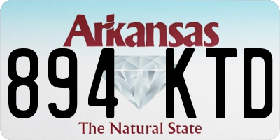 AR license plate 894KTD