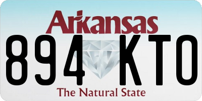 AR license plate 894KTO