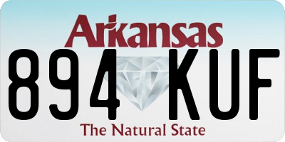 AR license plate 894KUF