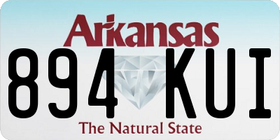 AR license plate 894KUI