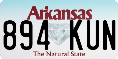 AR license plate 894KUN