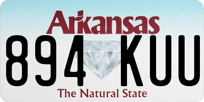 AR license plate 894KUU