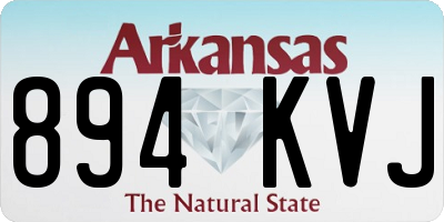 AR license plate 894KVJ