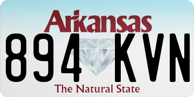 AR license plate 894KVN