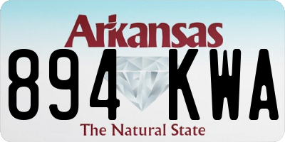 AR license plate 894KWA