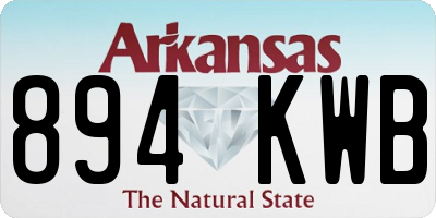 AR license plate 894KWB
