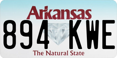 AR license plate 894KWE