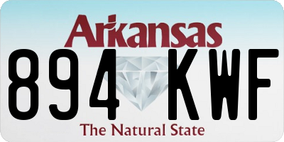 AR license plate 894KWF