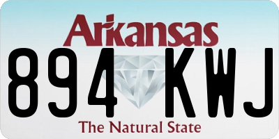 AR license plate 894KWJ