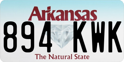 AR license plate 894KWK