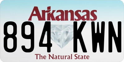AR license plate 894KWN