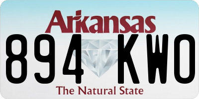 AR license plate 894KWO
