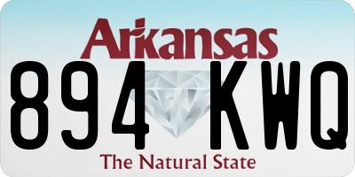 AR license plate 894KWQ
