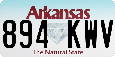 AR license plate 894KWV