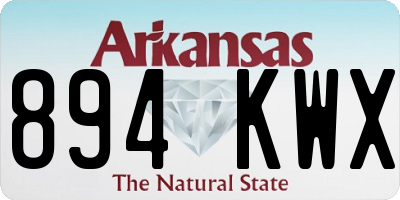 AR license plate 894KWX