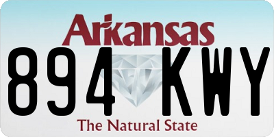 AR license plate 894KWY