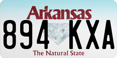 AR license plate 894KXA