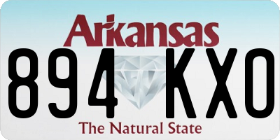 AR license plate 894KXO