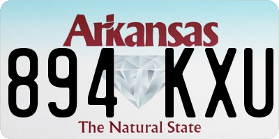 AR license plate 894KXU