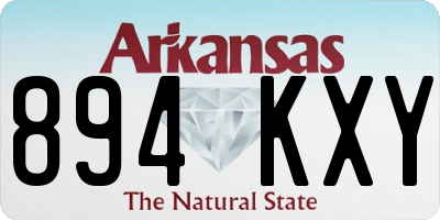 AR license plate 894KXY