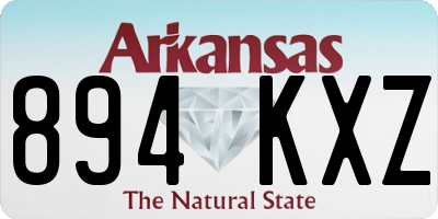 AR license plate 894KXZ