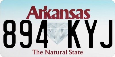 AR license plate 894KYJ