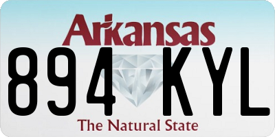 AR license plate 894KYL