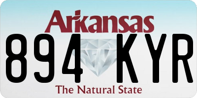 AR license plate 894KYR