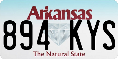 AR license plate 894KYS