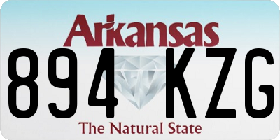 AR license plate 894KZG