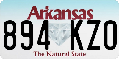 AR license plate 894KZO