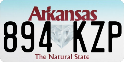 AR license plate 894KZP