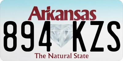 AR license plate 894KZS