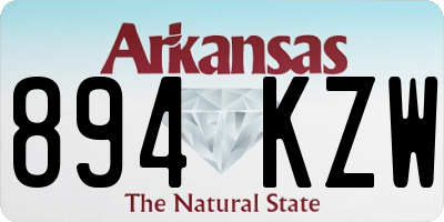 AR license plate 894KZW