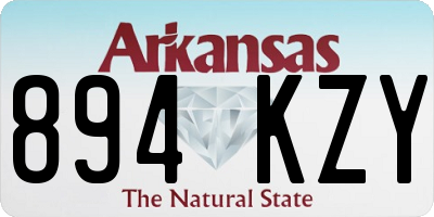 AR license plate 894KZY