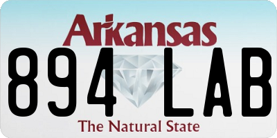 AR license plate 894LAB
