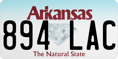 AR license plate 894LAC