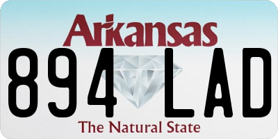 AR license plate 894LAD