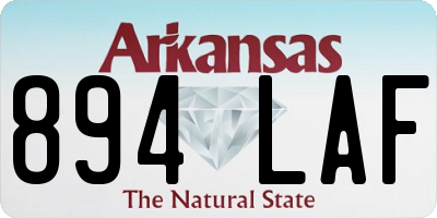 AR license plate 894LAF