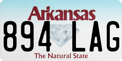 AR license plate 894LAG