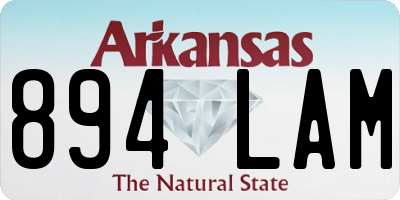 AR license plate 894LAM
