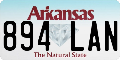 AR license plate 894LAN