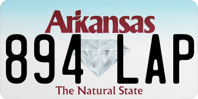 AR license plate 894LAP