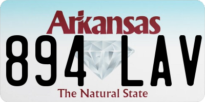 AR license plate 894LAV