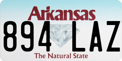 AR license plate 894LAZ